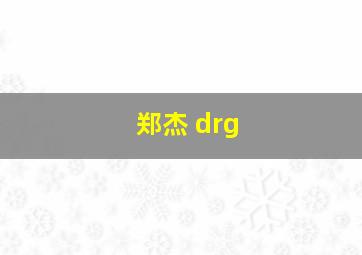 郑杰 drg